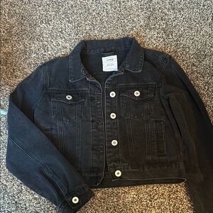 Cotton On Cropped Black Denim Jacket